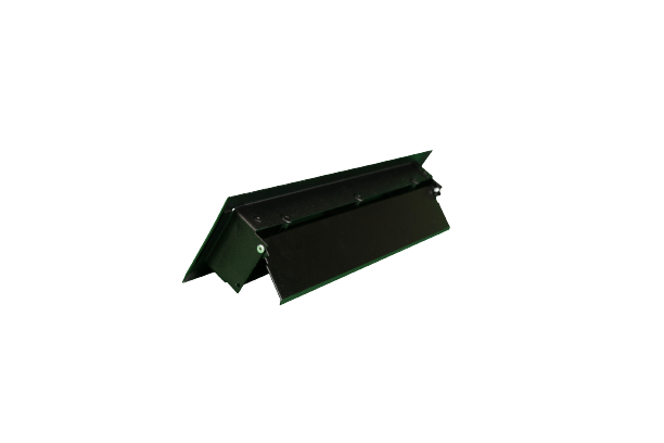 Bodenrost mit Volumenregler - 305 x 57 mm - Pulverstruktur - Stahl - schwarz - RAL9005