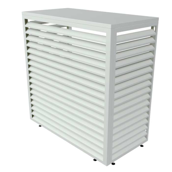Aircover 1200 – RAL 9016 – Hochwertige Verkleidung für Außenklimageräte – 120 x 110 x 65 cm