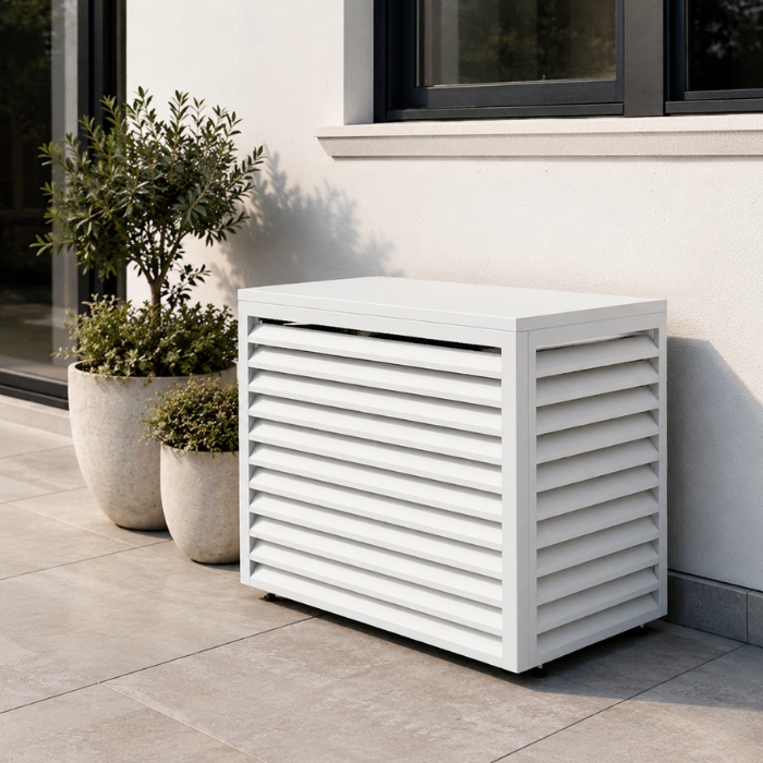 Aircover 900 - RAL9016 - Luxus (Klimaanlage) Außeneinheit Verkleidung - 93 x 60 x 48 cm Aircover 900 - RAL9016 - Luxus (Klimaanlage) Außeneinheit Verkleidung - 93 x 60 x 48 cm