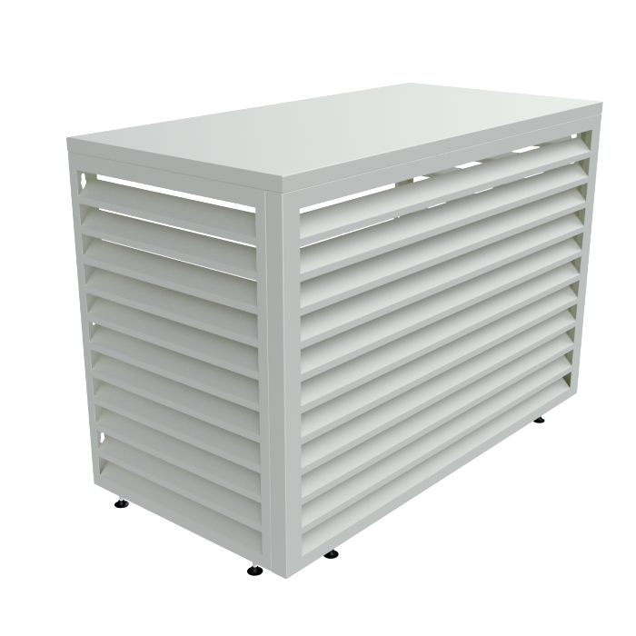 Aircover 1100 - RAL9016 - Luxus (Klimaanlage) Außeneinheit Verkleidung - 110 x 80 x 54 cm Aircover 1100 - RAL9016 - Luxus (Klimaanlage) Außeneinheit Verkleidung - 110 x 80 x 54 cm