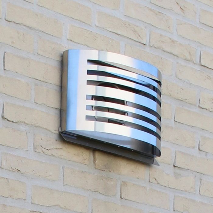 Design-Wetterschutzgitter PREMIUM LINE -ALFA- Ø 125 mm mit Rückschlagklappe – Edelstahl