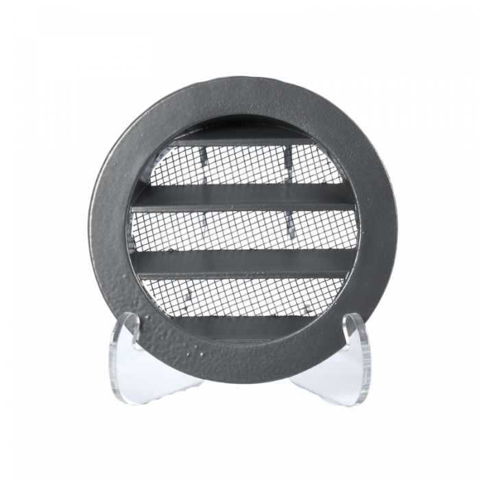 Rundes Lüftungsgitter Ø 80mm Aluminium mit feinmaschigem Fliegendraht