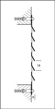 Aluminium-Lamellengitterrost Aufbaumontage 300 x 300mm - WEISS (1-3030W)