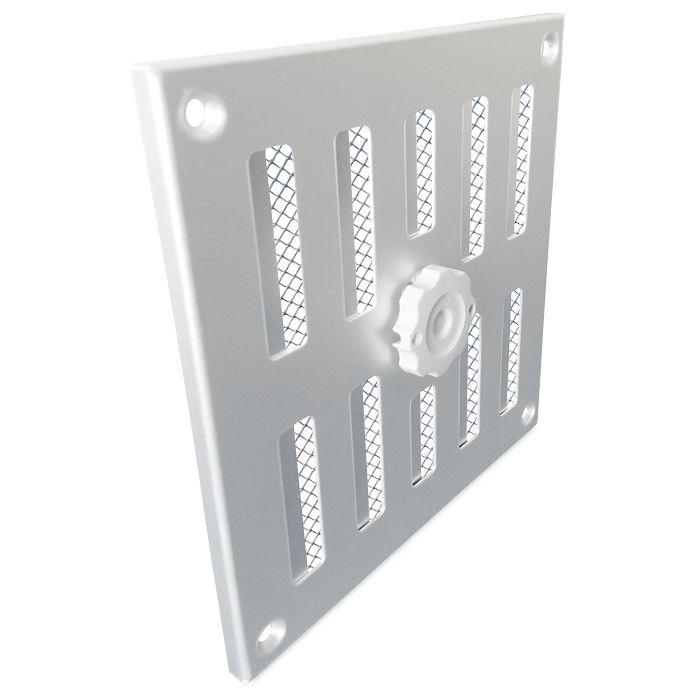 Abschließbares Schiebegitter Edelstahl - Aufbaumontage 155 x 155 mm