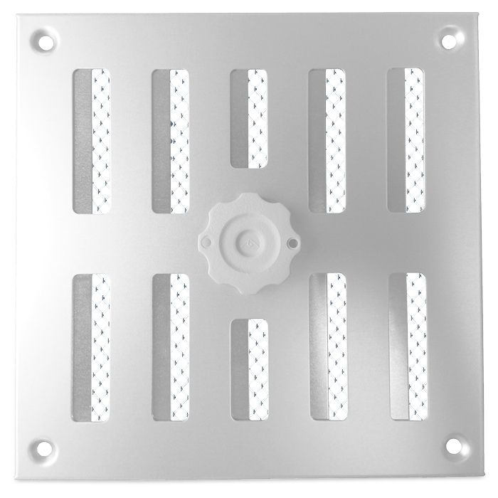 Abschließbares Schiebegitter Edelstahl - Aufbaumontage 155 x 155 mm