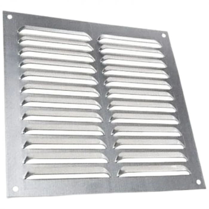 Aluminium Lüftungsgitter Aufputz 250 x 250 mm – *RVS 304* (1-2525I)