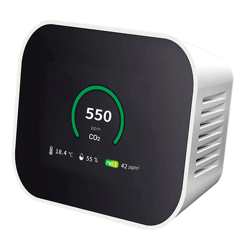 Cubic Luftqualitätsmessgerät – CO2 & FEINSTAUB – inkl. Temperatur- und Feuchtigkeitsmessung