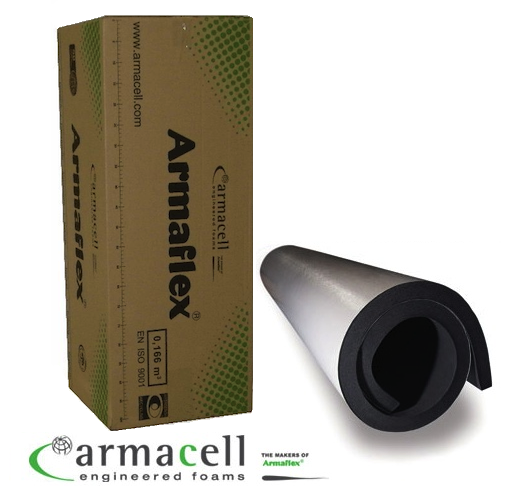 Armaflex selbstklebende Isolierung 9 mm - Breite = 1 Meter [Packung mit 10 m2 Rolle]