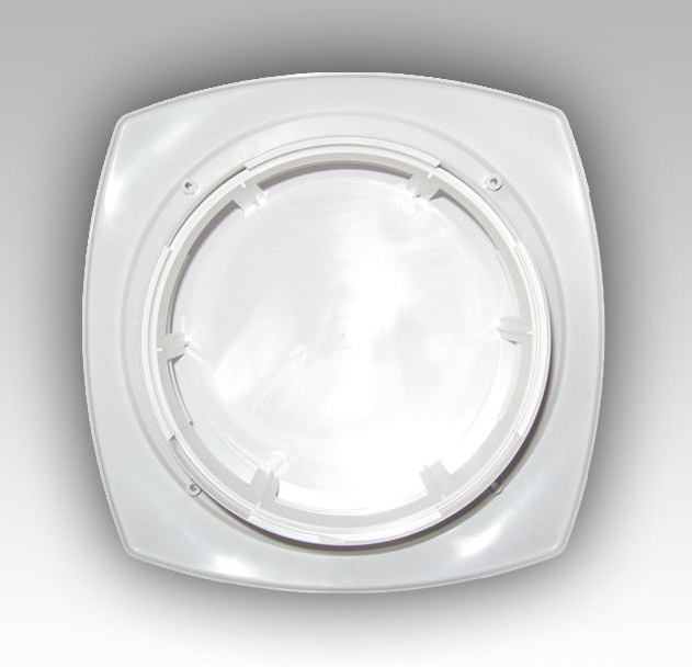 Tellerventil Kunststoff - Abluft - Ø 125 mm - mit Montage-Flansch – weiß