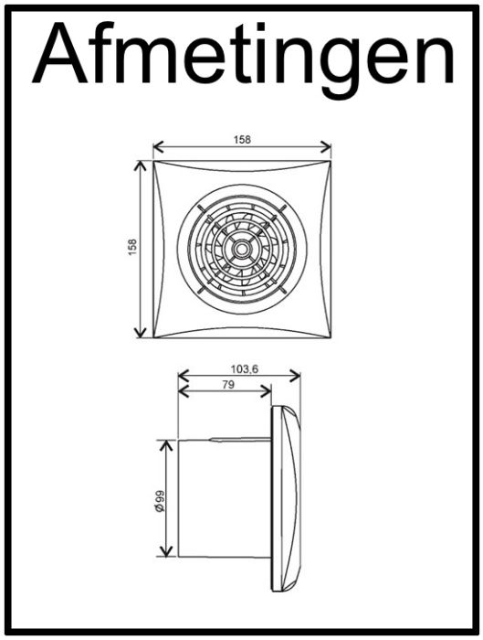 Badlüfter Soler & Palau Silent Design (100CZ-12V) - Ø 100mm - 12 VOLT