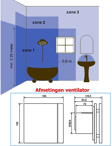 Badlüfter Soler & Palau Silent Design (100CZ-12V) - Ø 100mm - 12 VOLT