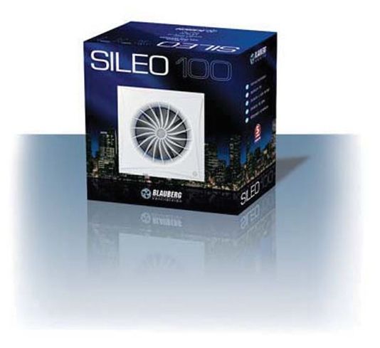 Badlüfter Blauberg Sileo - Ø 100 mm - mit Nachlauf + Feuchtigkeitssensor (SILEO100H)