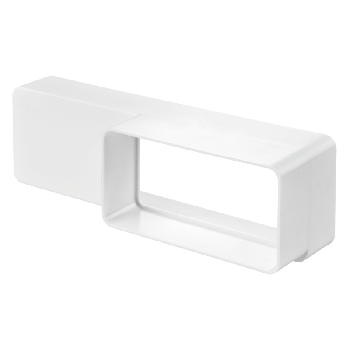 Kunststoff-Reduzierstück rechteckig 204 x 60 mm auf 120 x 60 mm – asymmetrisch