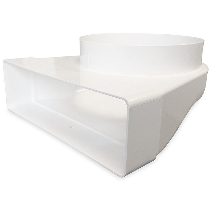 Kunststoffrohranschluss für Lüftungskanal 220 x 90 mm auf Ø 150 mm