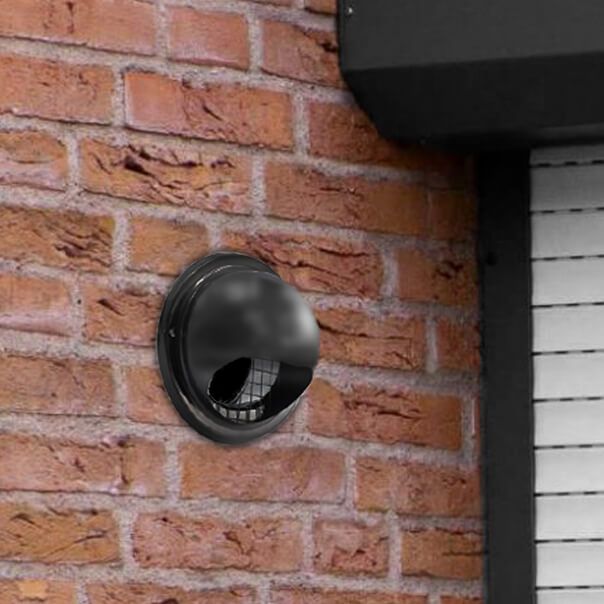 Kugelgitter SCHWARZ Ø 125 mm mit grobmaschigem Netz - hohe Durchlässigkeit Kugelgitter SCHWARZ Ø 125 mm mit grobmaschigem Netz - hohe Durchlässigkeit