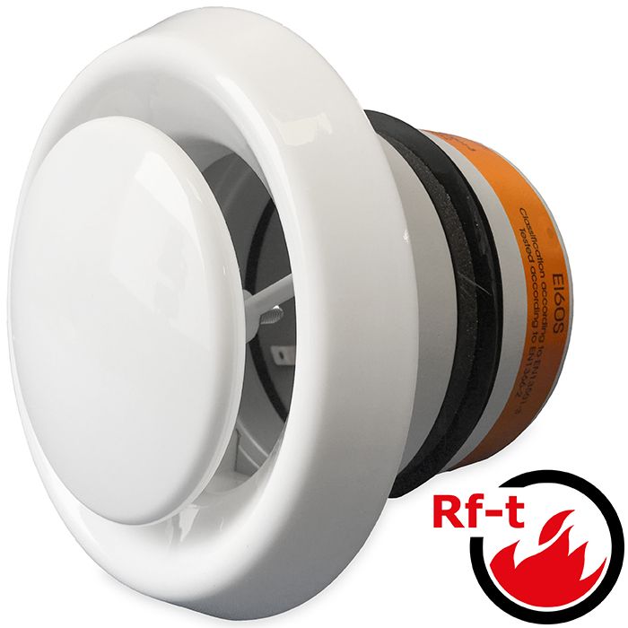 Luftventil (Zuluft & Rückluft) Ø 150 mm, ausgestattet mit feuerfester Drosselklappe Luftventil (Zuluft & Rückluft) Ø 150 mm, ausgestattet mit feuerfester Drosselklappe