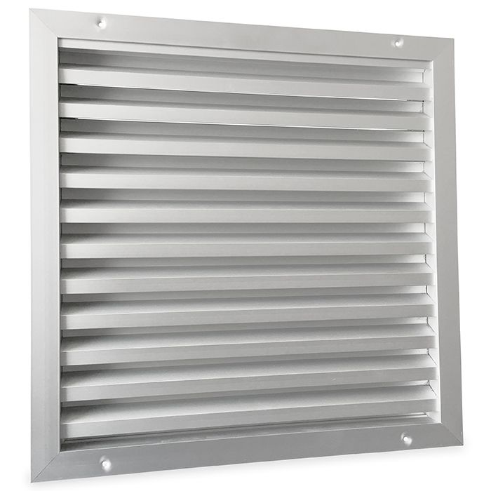 Außenwandgitter Aluminium (LxH) 400x400mm - ungefärbt eloxiert