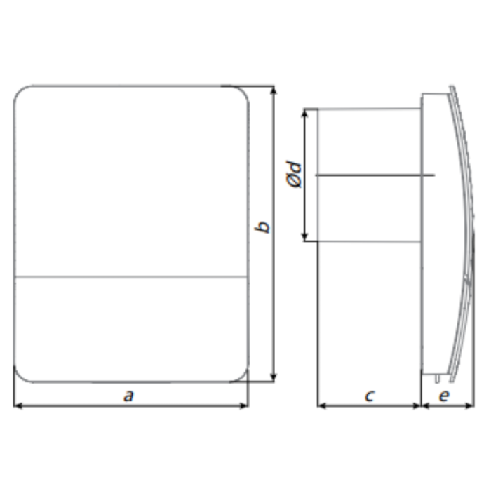 Design Badlüfter 97 m3/h – Ø 100 mm – STANDARD (CABRIO100) Design Badlüfter 97 m3/h – Ø 100 mm – STANDARD (CABRIO100)