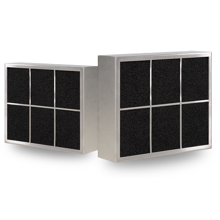 PuriVent CARRE Filter für Einbaudunstabzugshauben – 400 m3/h - 210 x 250 mm – Anschluss Ø 150 mm