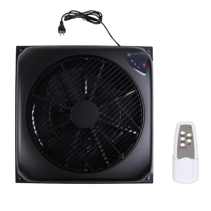 Ceilingflow Deckenventilator - 130m3/h - schwarz - mit Fernbedienung