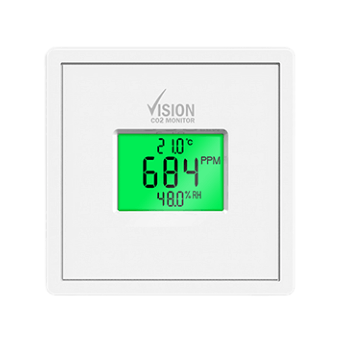 Vision CO2-Monitor mit Datenlogger, Temperatur- und Feuchtigkeitssensor