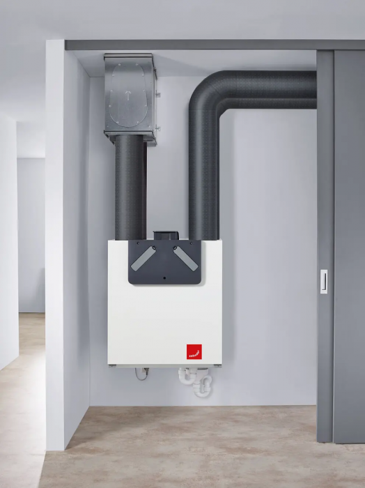 Zehnder Stork Comfoair E300 RH-R-RF WRG-Gerät - Lufteinlass rechts - Schukostecker - RF vorbereitet - 300 m3/h