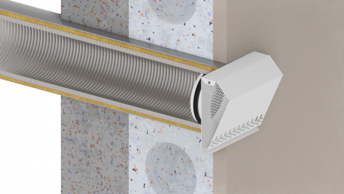 Whisper Luxe Design Wetterschutzgitter 150mm - ZUBEHÖR - WEISS