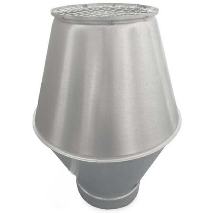 Deflektorhaube Ø 200 mm mit Anschluss für Wickelfalzrohr