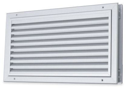 Verschließbares Türgitter aus Aluminium 400 x 200 mm – WEISS & ALU (Innentür) (G31A-4020)
