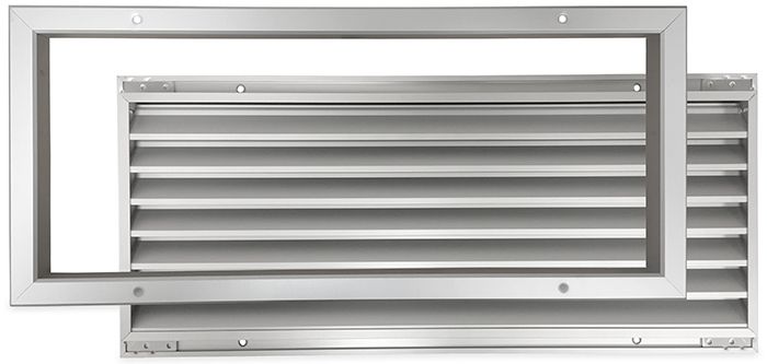 Türgitter Aluminium LxH 500 x 200 mm (Innen- und Außentür) (G34-5020AA)