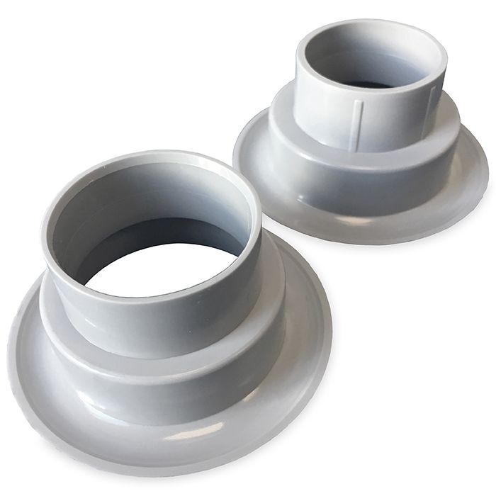 Runde Türgitter Ø 40 mm – Kunststoff Grau – 3-Stück-Packung