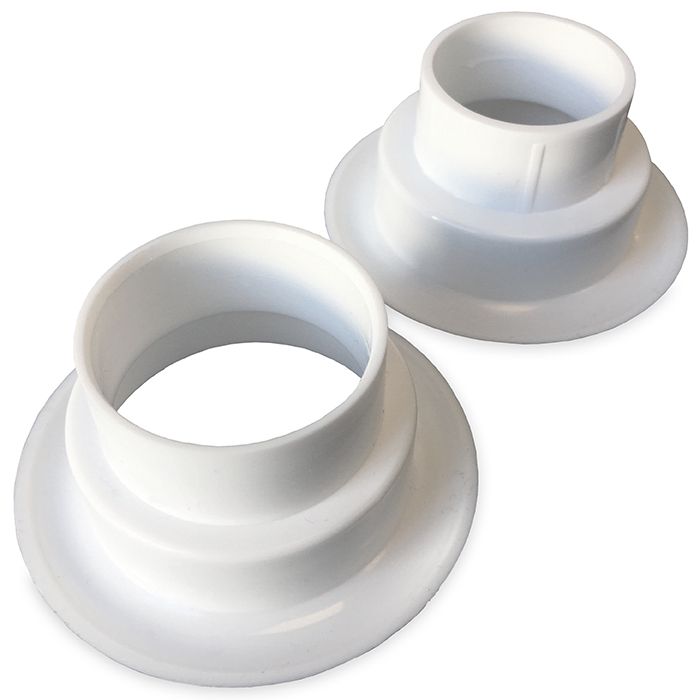 Runde Türgitter Ø 40 mm – Kunststoff Weiß – 3-Stück-Packung