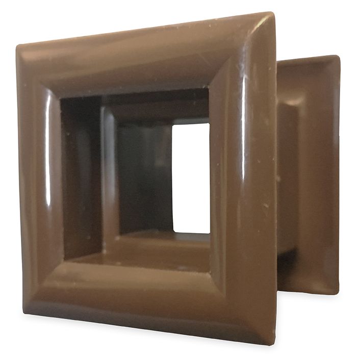Quadratische Türgitter 29 x 29 mm – Kunststoff braun – 3-Stück-Packung