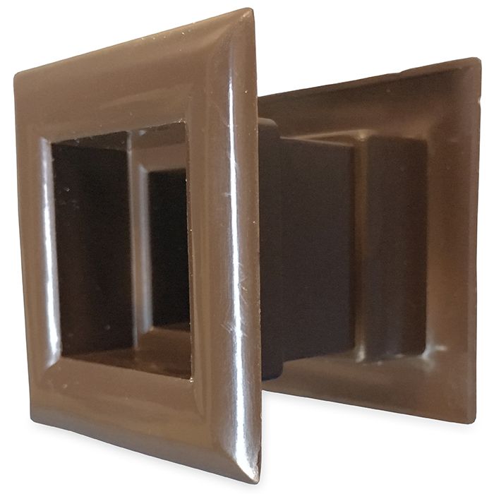 Quadratisches Türgitter 29 x 29 mm – Kunststoff braun