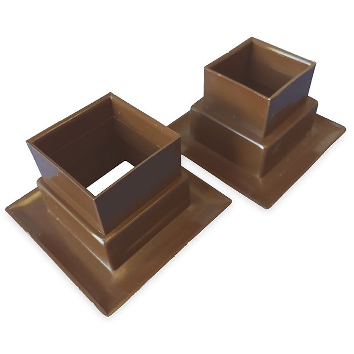 Quadratische Türgitter 29 x 29 mm – Kunststoff braun – 4-Stück-Packung