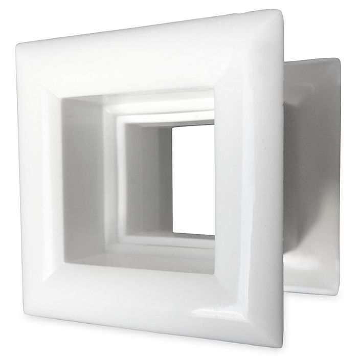 Quadratische Türgitter 29 x 29 mm – Kunststoff weiß – 3-Stück-Packung