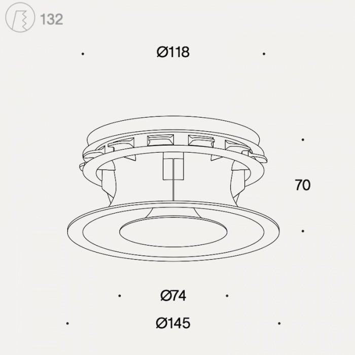 Pradovent -trim- Ø 125mm Designventil (Zuluft & Abluft) - Schwarz