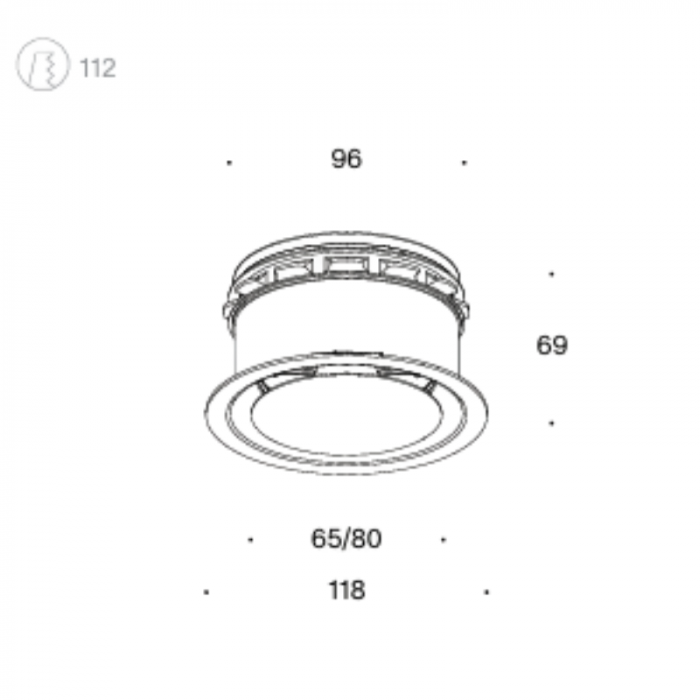 Pradovent - trim - Ø 100mm Designventil (Abluft) - 50 m3/h - Schwarz