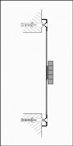 Abschließbares Schiebegitter Aluminium - Aufbaumontage 500 x 90 mm