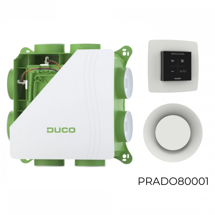 DucoBox Silent 2.0 Aktionsset – RF-Bedienungsschalter – 4 Luftventile nach Wahl DucoBox Silent 2.0 Aktionsset – RF-Bedienungsschalter – 4 Luftventile nach Wahl