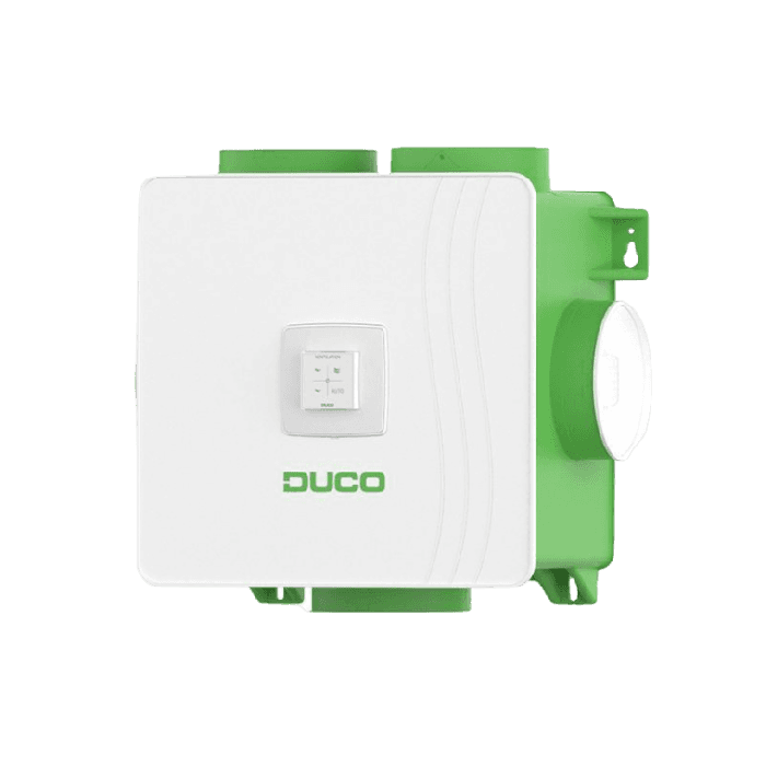 DucoBox Reno All-In-One - Schutzkontakt + RF-Steuerung, 1x CO2-Sensor & 1x CO2-Sensor ohne Steuerung