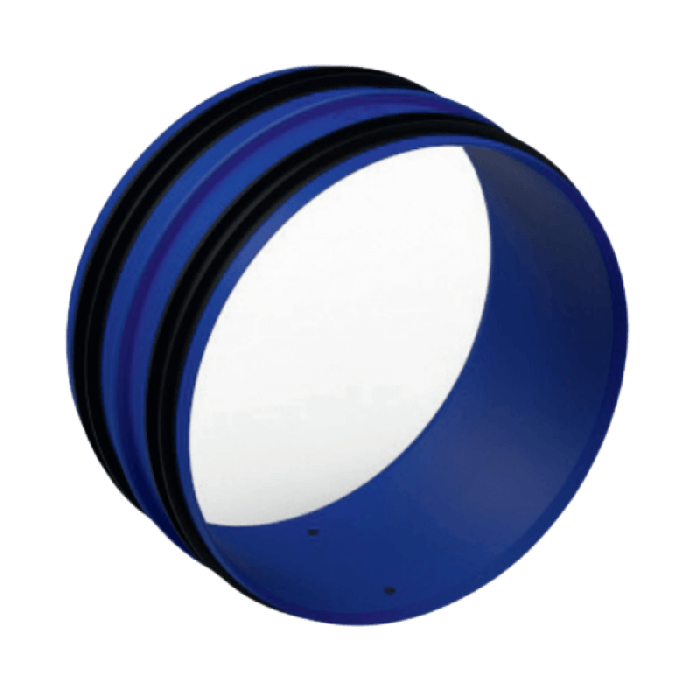 Renson EasyFlex - Kupplungsstück rund - Ø125mm - mit Dichtungsgummi 