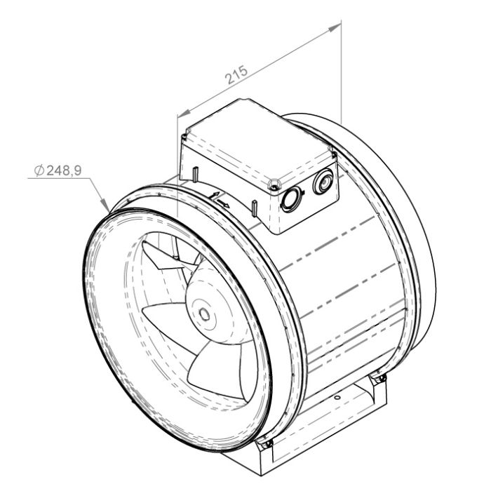 RUCK Rohrventilator ETAMASTER EM-250 - 3-stufiger Motor