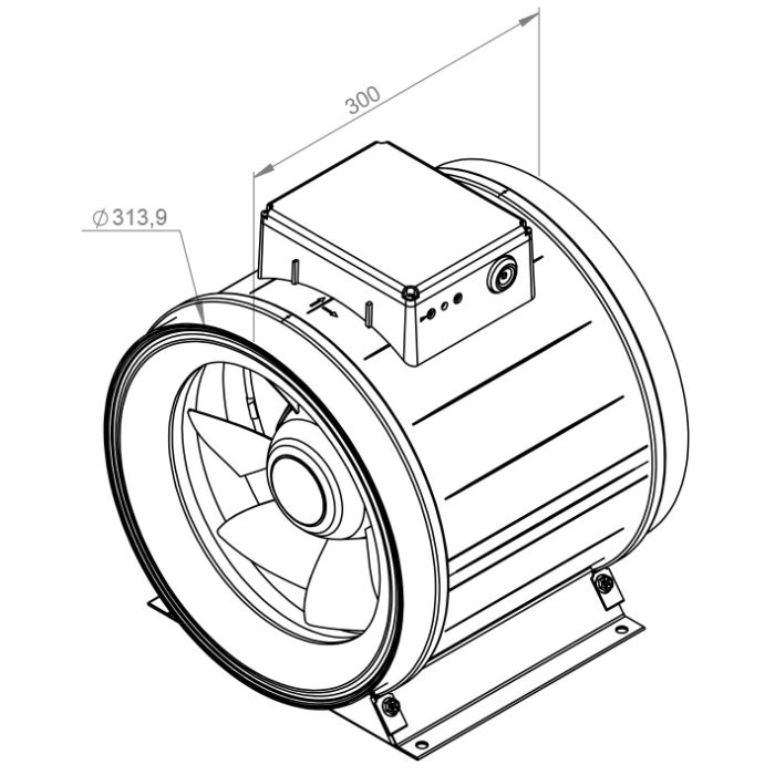 RUCK Rohrventilator ETAMASTER EM-315 315-mm-Anschluss – 3-stufiger Motor