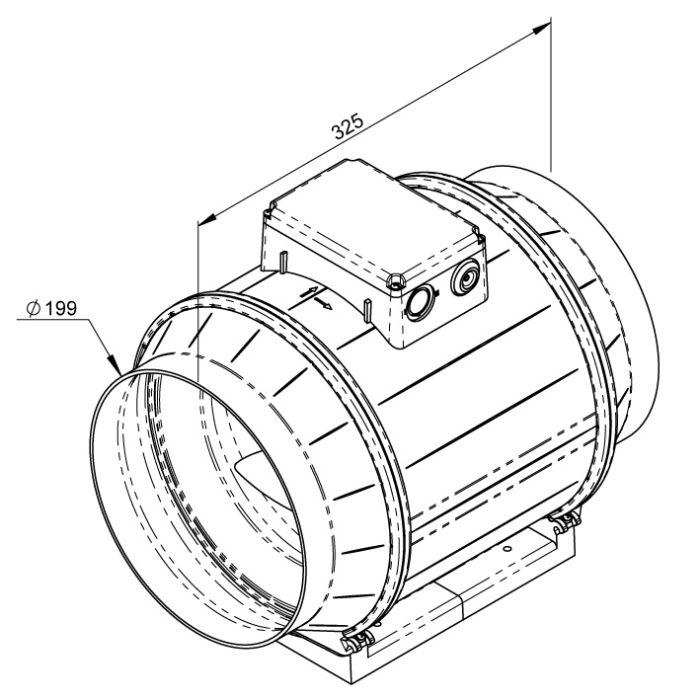 RUCK Rohrventilator ETAMASTER EM-200 Anschluss 200 mm - 3-stufiger Motor