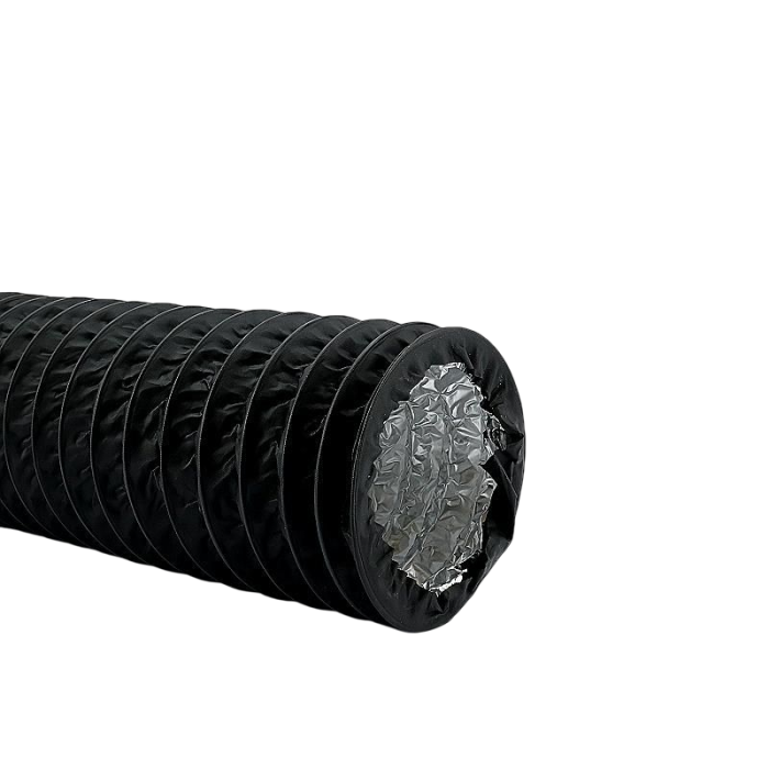 Flexibler Lüftungsschlauch, unisoliert – Schwarz – Ø 180 mm – Länge 3 METER Flexibler Lüftungsschlauch, unisoliert – Schwarz – Ø 180 mm – Länge 3 METER