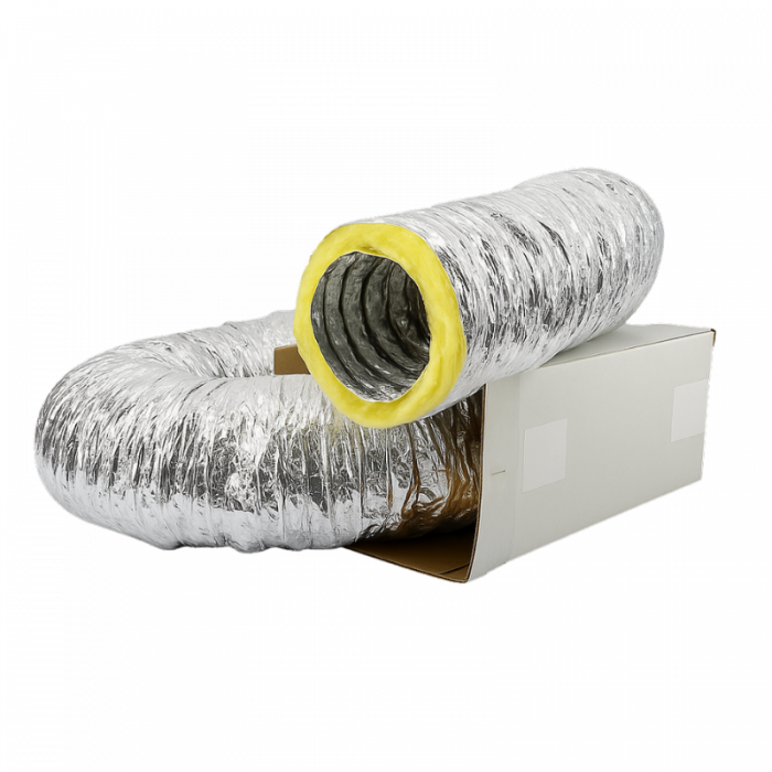 Isolierte flexible Lüftungsschlauch - Ø100mm - Aluminium - BOX a 10 METER