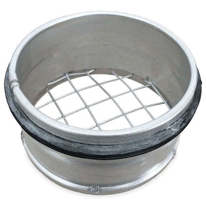 Rohrgitter mit Dichtung (Flanschbuchse mit grobmaschigem Draht) Ø 80 mm Rohrgitter mit Dichtung (Flanschbuchse mit grobmaschigem Draht) Ø 80 mm