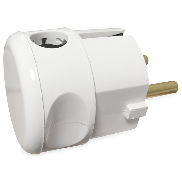 Winkelstecker mit seitlicher Kabeleinführung (Randerdung)