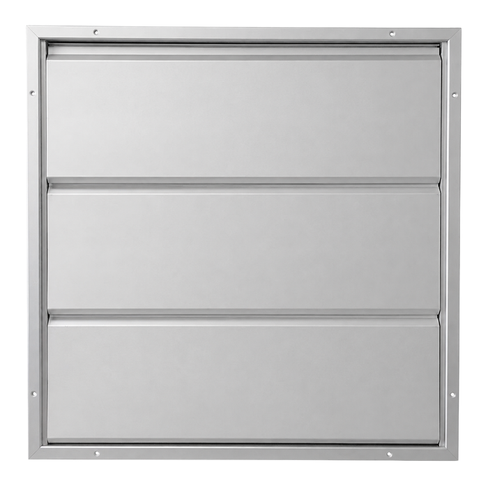 Lamellengitter Aufputz – 755 x 755 mm – große Lamellen (12HD-7676AA)